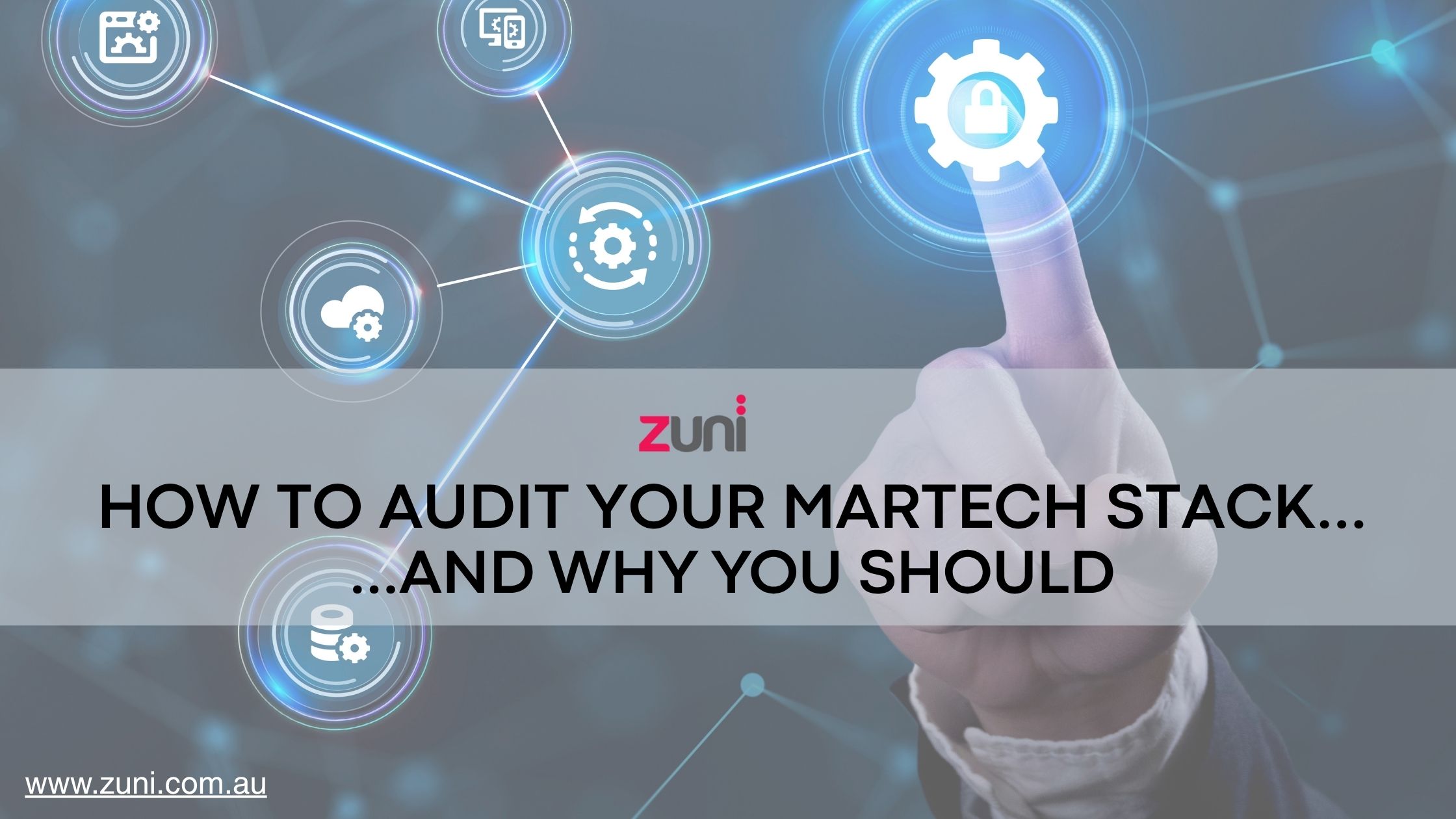How to audit your martech stack and why you should — connected marketing technology and automation icons